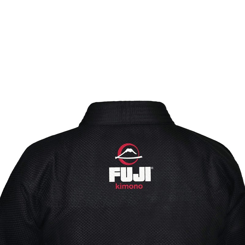 FUJI All-Around Brazilian Style Jiu Jitsu Uniform, Black (White Lettering), Size A5 - Image 3